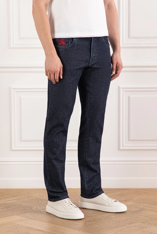 Scissor Scriptor джинсы прямого кроя из хлопка с кашемиром с красной отделкой 190100 - фото 3