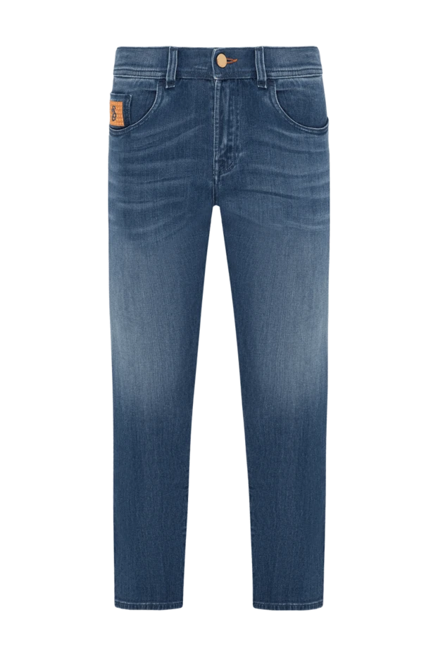 Scissor Scriptor blue distressed jeans with brand logo 190104 - photo 1