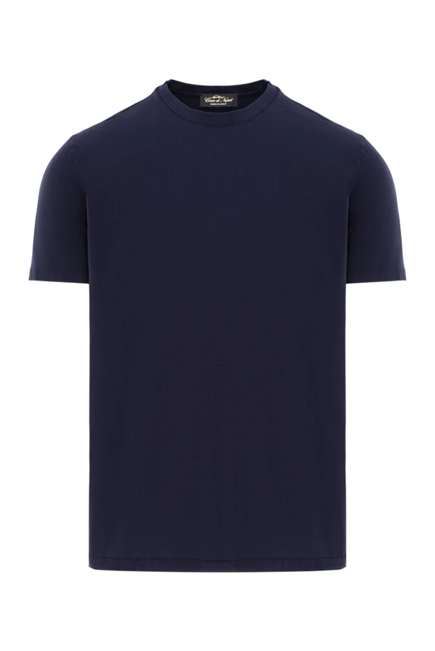 Cesare di Napoli cotton t-shirt in dark blue with minimalist design (markdown) 197959 - photo 1