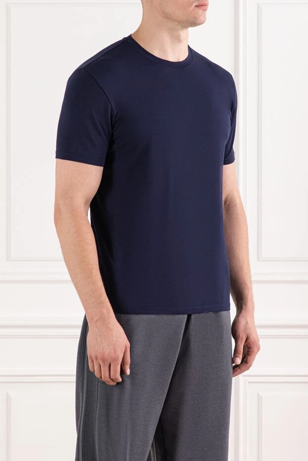 Cesare di Napoli cotton t-shirt in dark blue with minimalist design (markdown) 197959 - photo 3