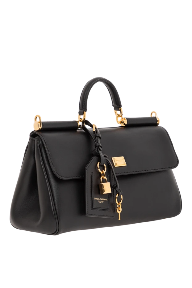 Dolce & Gabbana сумка my sicily із телячої шкіри plonge чорна жіноча 190129 - фото 3