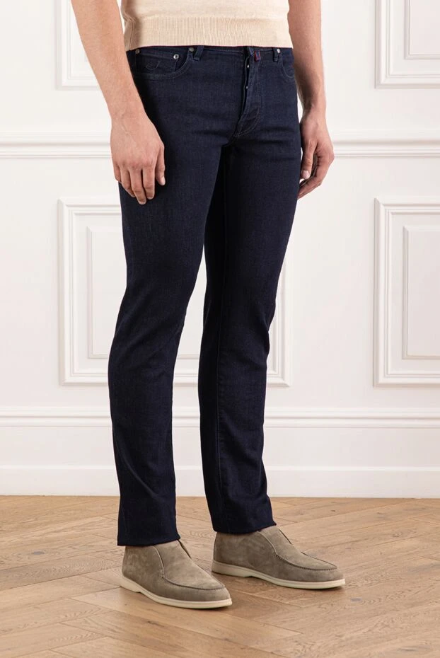 Jacob Cohen men's cotton jeans in deep blue with five pockets 190196 - photo 3
