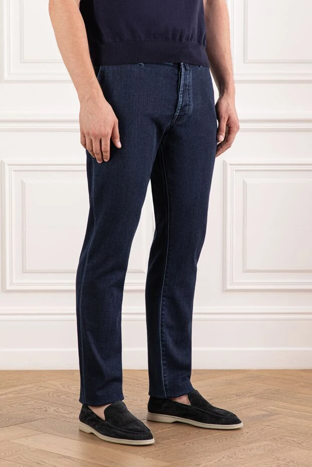 Jacob Cohen men's universal dark jeans with a comfortable belt 190197 - photo 3