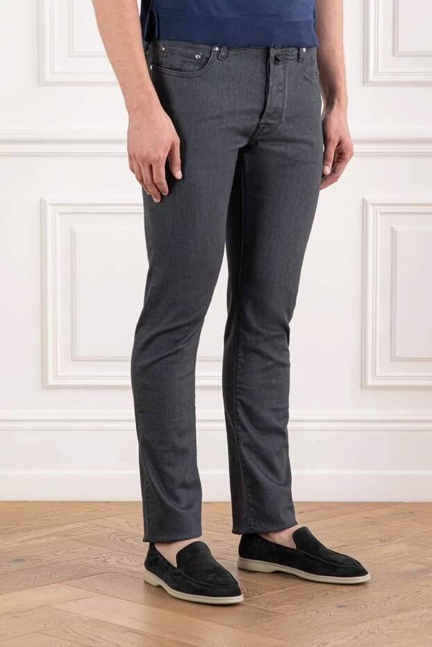 Jacob Cohen men's cotton jeans gray for casual style 190198 - photo 3