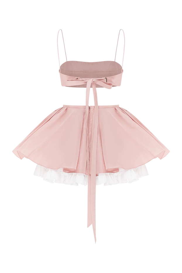 Fleur de Paris pink women's set: strappy top and full mini skirt 190211 - photo 2