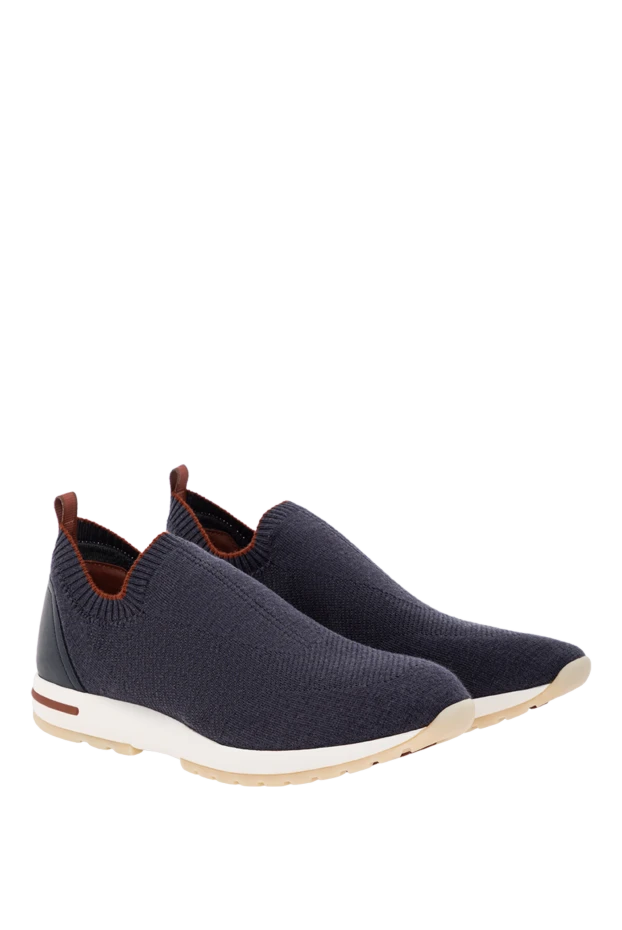 Loro Piana ультралегкие кроссовки 360 lp flexy walk из шерсти с отделкой из телячьей кожи серые 190213 - фото 3