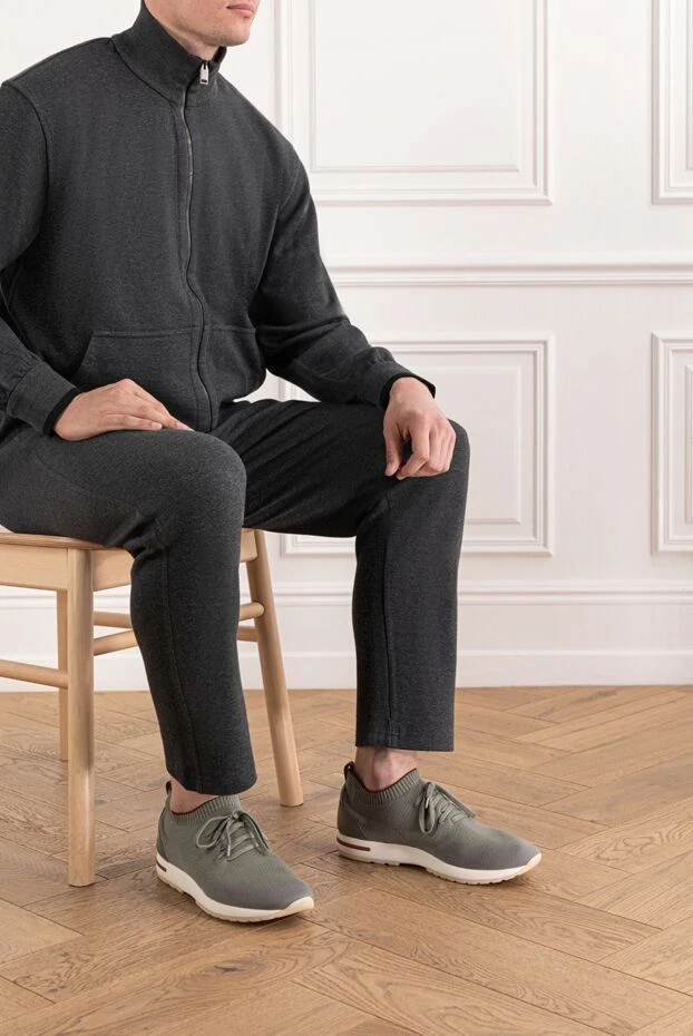 Loro Piana кроссовки 360 lp flexy walk из двухслойной шерсти wish зеленые 190214 - фото 2