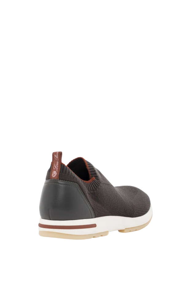 Loro Piana ультралёгкие кроссовки 360 lp flexy walk из шерсти с отделкой из кожи серые 190216 - фото 3