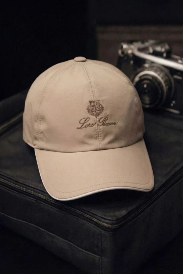 Loro Piana бежевая бейсболка из шести сегментов из микрофибры wind 190229 - фото 2