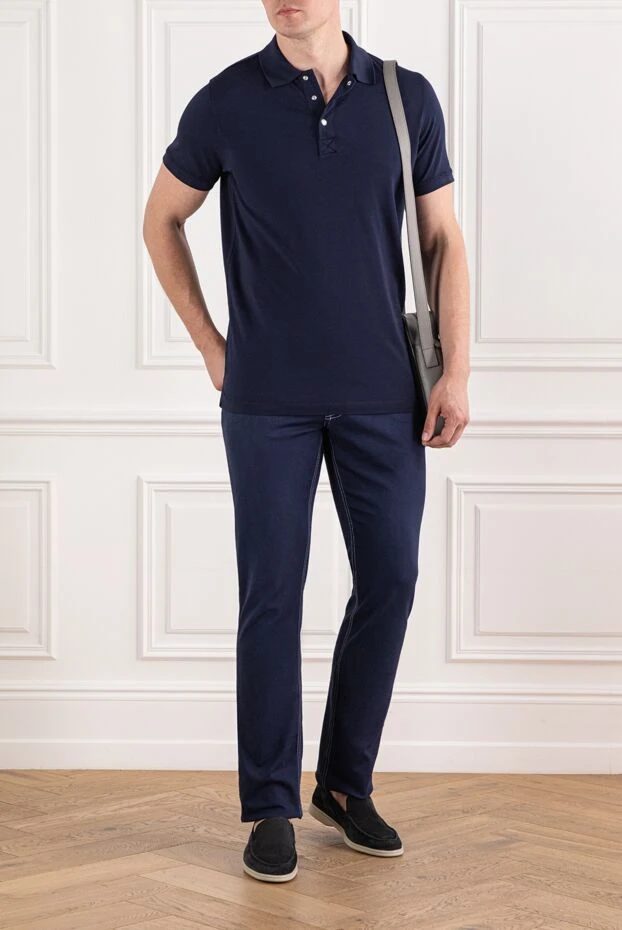 Stefano Ricci джинсы мужские из плотного денима с декоративными светлыми швами 190334 - фото 2