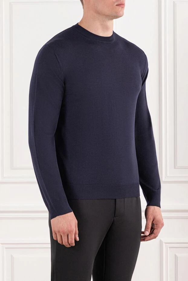 Cesare di Napoli a jumper made of fine wool in a rich dark blue colour 190428 - photo 3