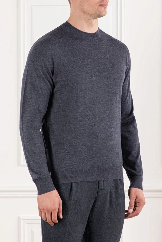 Cesare di Napoli lightweight wool jumper in a noble shade of blue 190435 - photo 3
