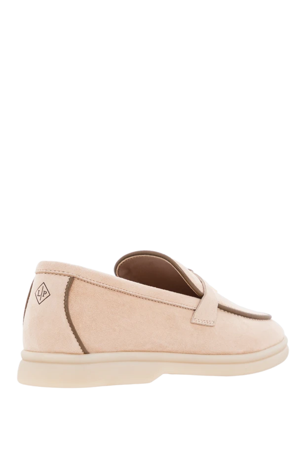 Loro Piana прогулянкові лофери summer charms з кантом із замші жіночі бежеві 190484 - фото 3
