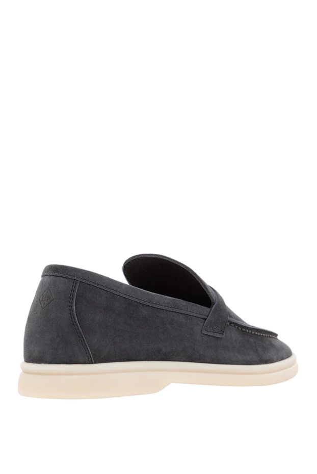 Loro Piana прогулянкові лофери summer charms із замші жіночі сині 190485 - фото 3