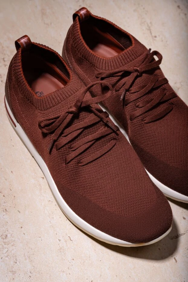 Loro Piana коричневые мужские кроссовки 360 lp flexy walk из шерсти 190501 - фото 2