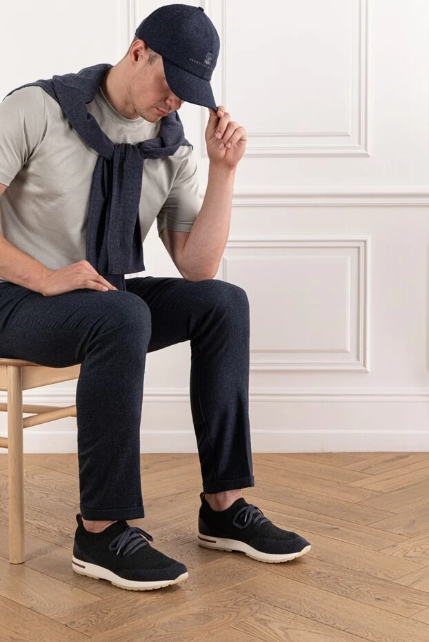 Loro Piana серые мужские кроссовки 360 lp flexy walk из шерсти 190502 - фото 2