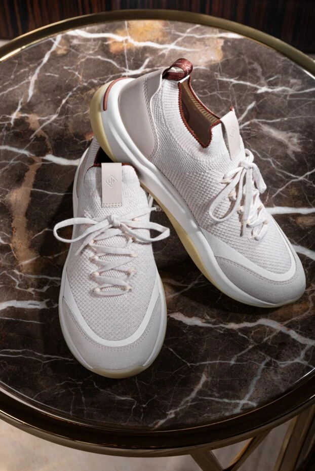 Loro Piana sneakers 410 lp beige wool jersey on ultra-light sole 190503 - photo 3