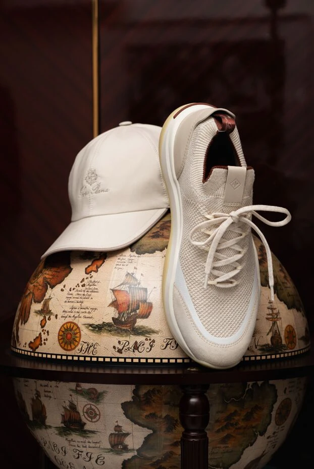 Loro Piana кроссовки 410 lp бежевые из шерстяного трикотажа на ультралегкой подошве 190503 - фото 3