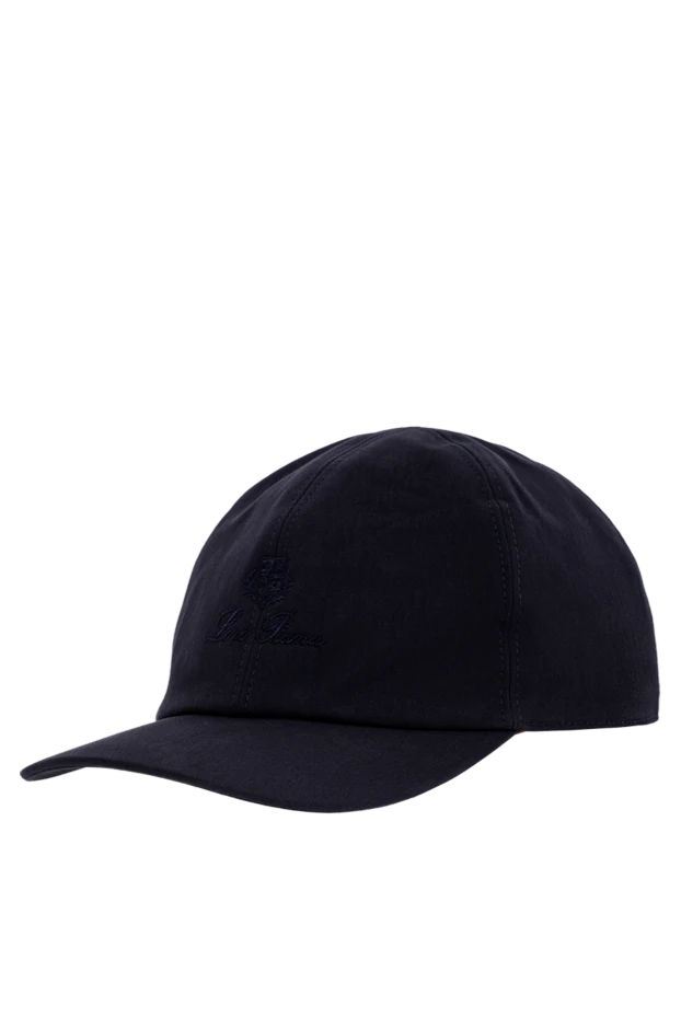 Loro Piana бейсболка мужская синяя из хлопкового габардина с водоотталкивающей пропиткой 190512 - фото 3