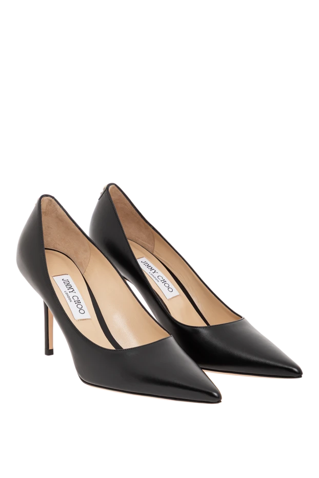 Jimmy Choo черные туфли из телячьей кожи с эмблемой jc женские 190523 - фото 2