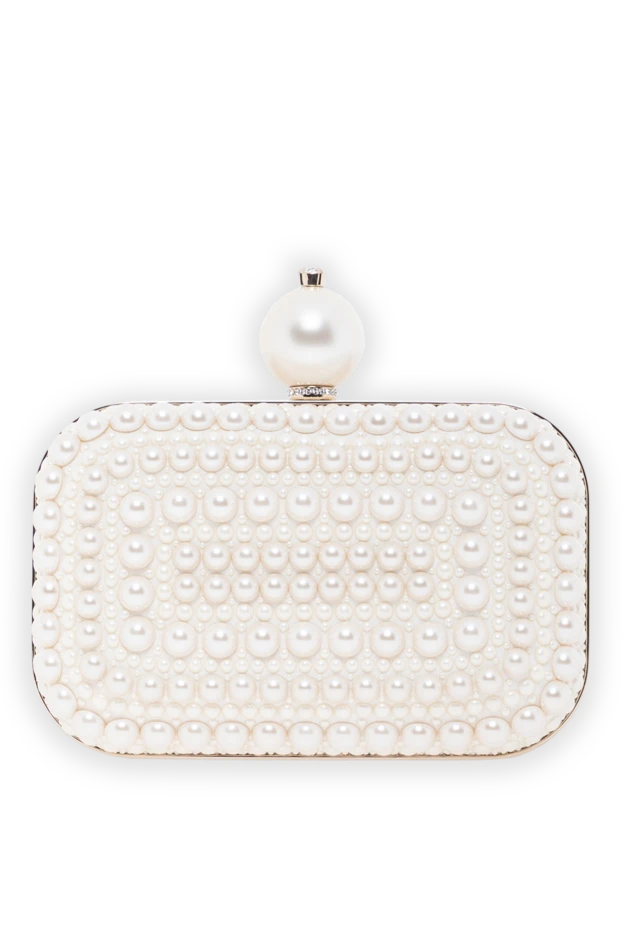 Jimmy Choo cloud white suede all over pearl clutch bag 190526 - photo 3