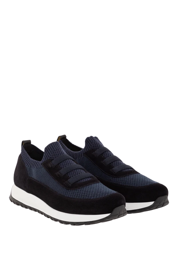 Doucal`s men's sneakers with suede inserts and textile upper 190537 - photo 3