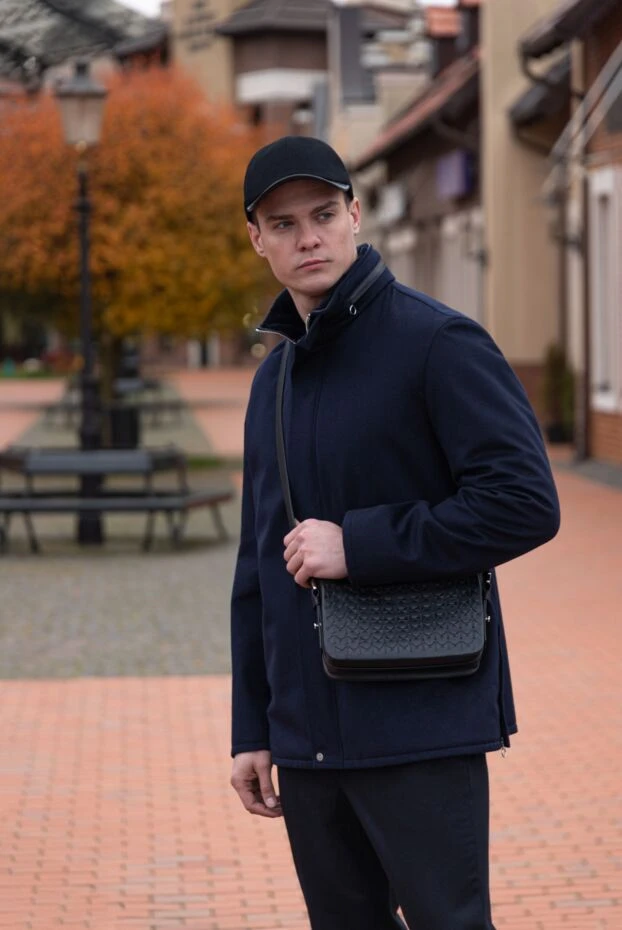 Serapian east west black mosaico leather messenger bag 190574 - photo 2