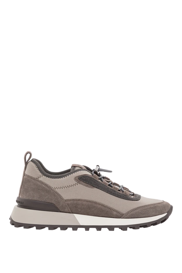 Brunello Cucinelli кроссовки из высокотехнологичной ткани и замши с элегантной кромкой 190579 - фото 1