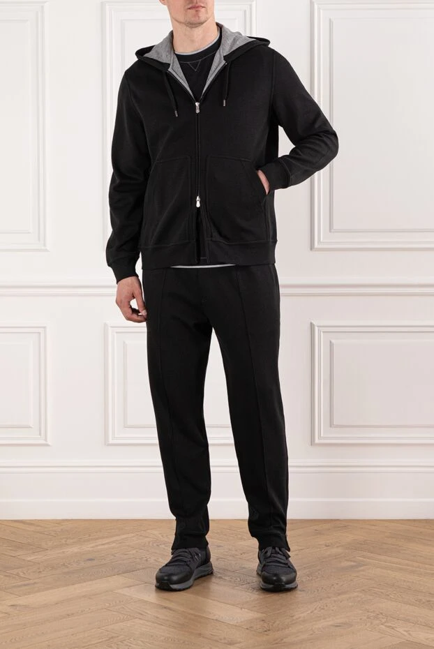 Brunello Cucinelli black urban tracksuit with a hood 190592 - photo 2