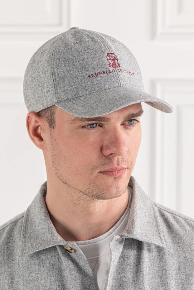 Brunello Cucinelli classic wool cap for autumn and winter with a curved visor 190595 - photo 2