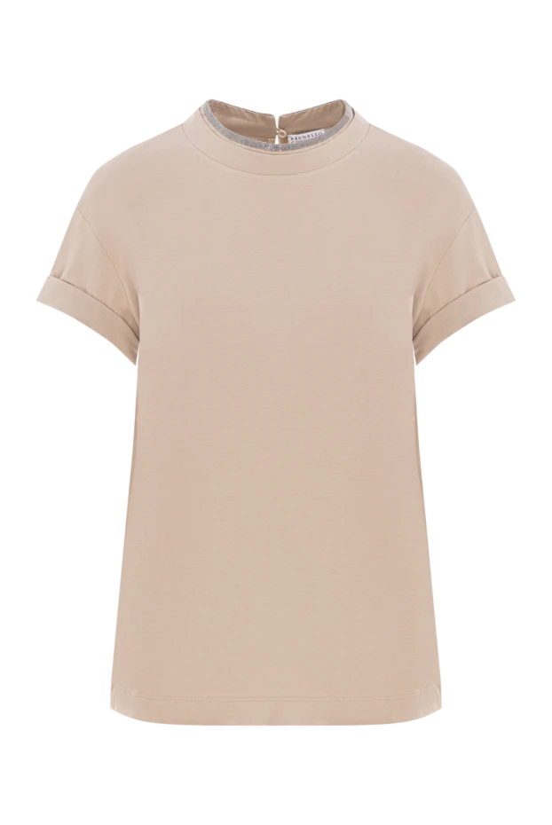 Brunello Cucinelli loose-fitting beige blouse with monili decoration 190614 - photo 1