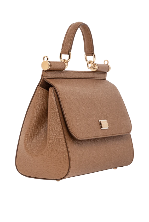 Dolce & Gabbana велика сумка sicily з короткою ручкою зі шкіри з тисненням dauphine 190646 - фото 3