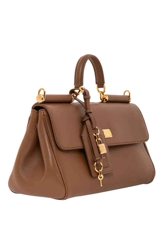 Dolce & Gabbana жіноча сумка my sicily середнього розміру з телячої шкіри плонже 190647 - фото 3