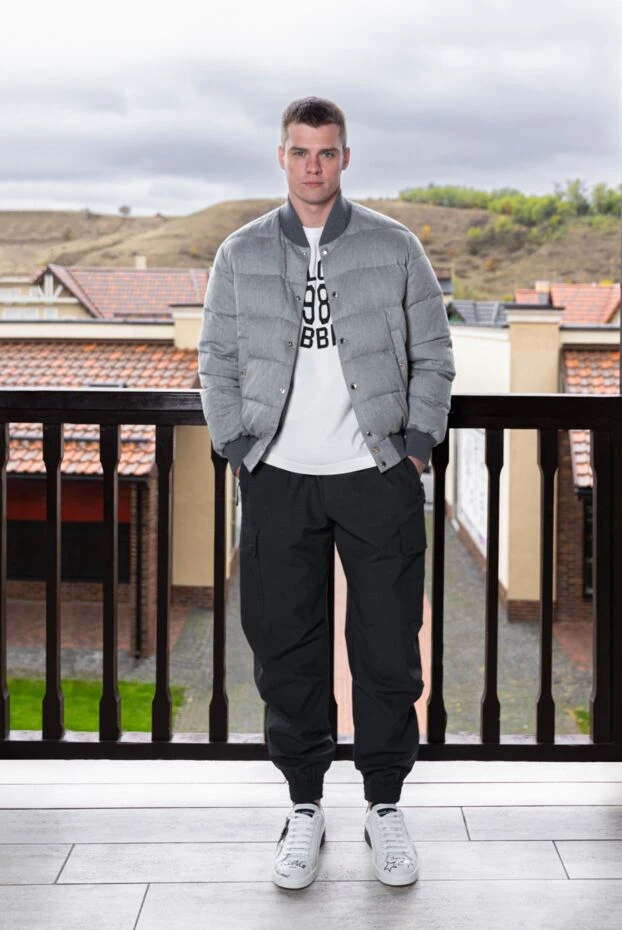 Dolce & Gabbana men's gray cargo pants with patch pockets and a drawstring waistband 190666 - photo 2