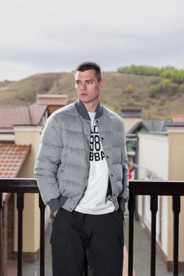 Dolce & Gabbana men's reversible, insulated, lined cotton jacket, gray 190678 - photo 2