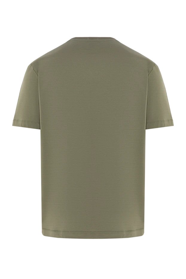 Cesare di Napoli men's minimalist cotton t-shirt in olive green 190741 - photo 2