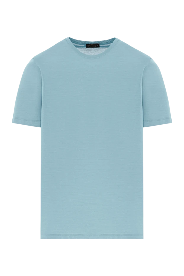 Cesare di Napoli a simple t-shirt in a soft blue shade made of soft cotton 196911 - photo 1