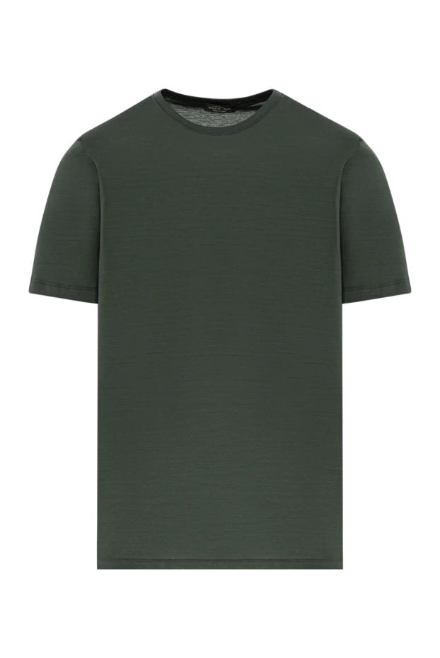 Cesare di Napoli dark green cotton jersey crew neck t-shirt (markdown) 197971 - photo 1