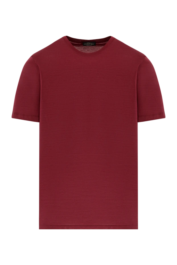 Cesare di Napoli men's cotton t-shirt, rich red, plain color (markdown) 197961 - photo 1