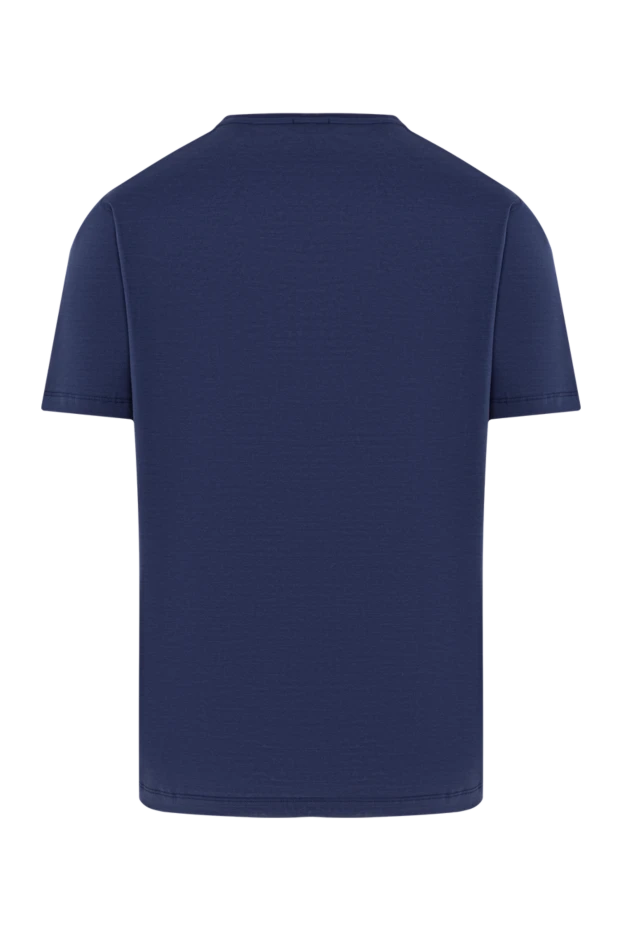 Cesare di Napoli men's basic cotton t-shirt in cobalt color 196980 - photo 2