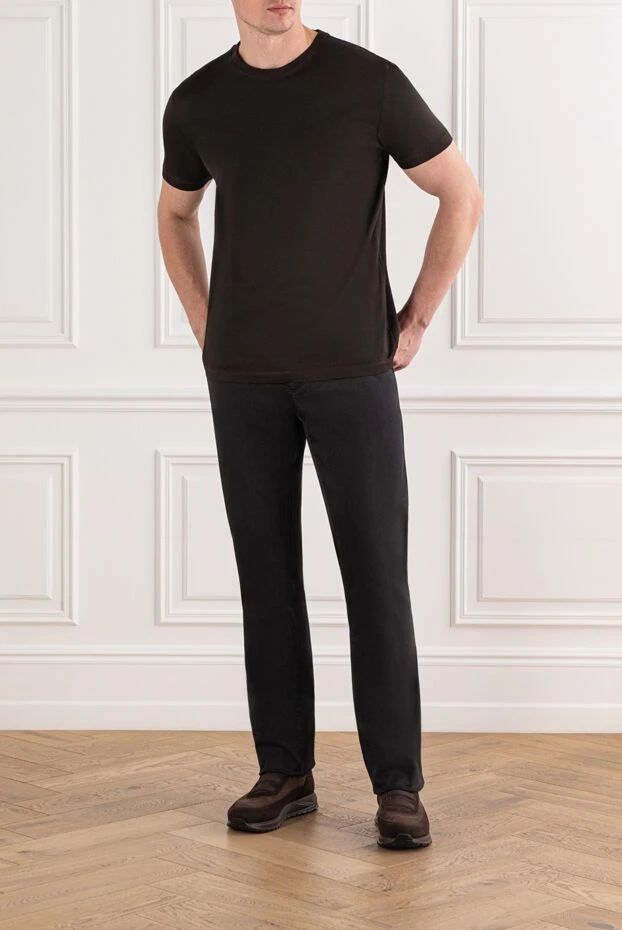 Cesare di Napoli t-shirt made of deep brown cotton 190825 - photo 2