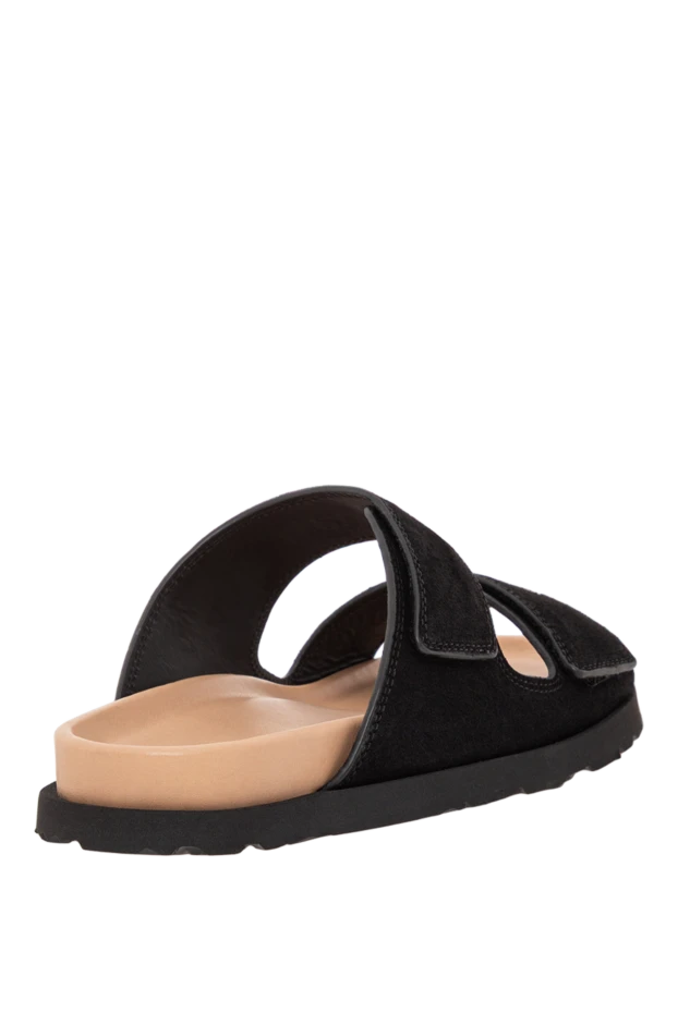 Palm Angels black suede double strap sandals with white print 190843 - photo 3