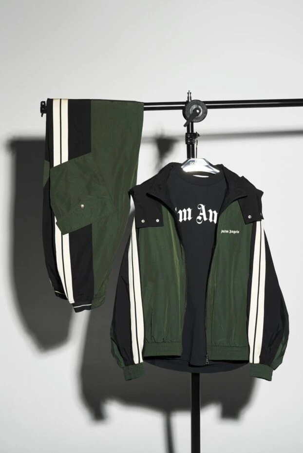 Palm Angels костюм оверсайз зеленого кольору з лампасами та об'ємними кишенями. 190854 - фото 2