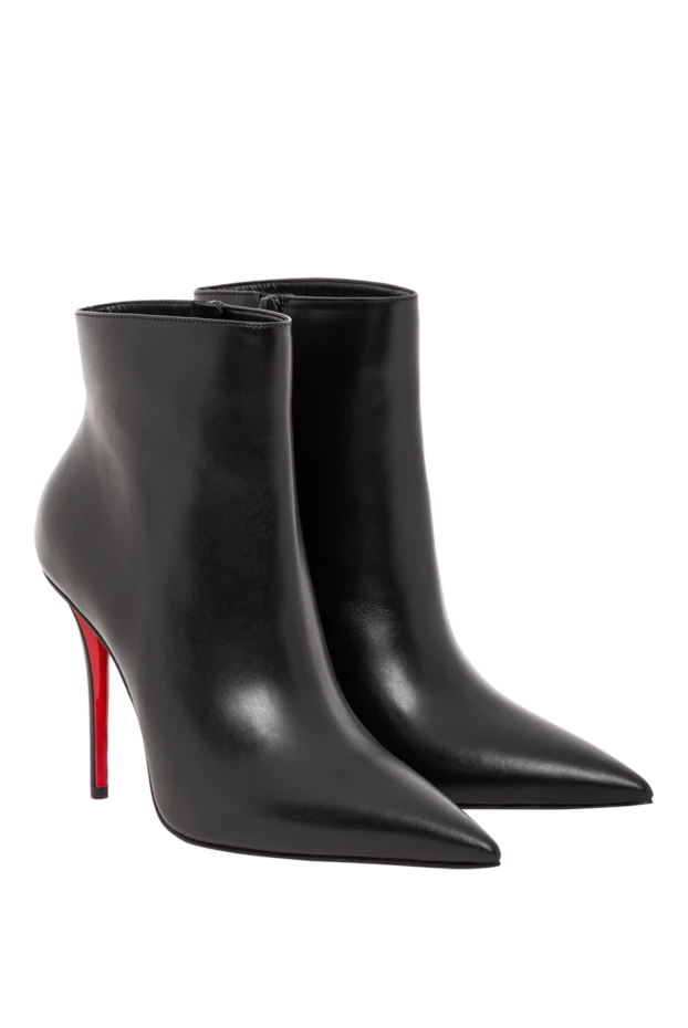 Christian Louboutin miss z booty women's black stiletto heel ankle boots made of black calfskin 190858 - photo 2
