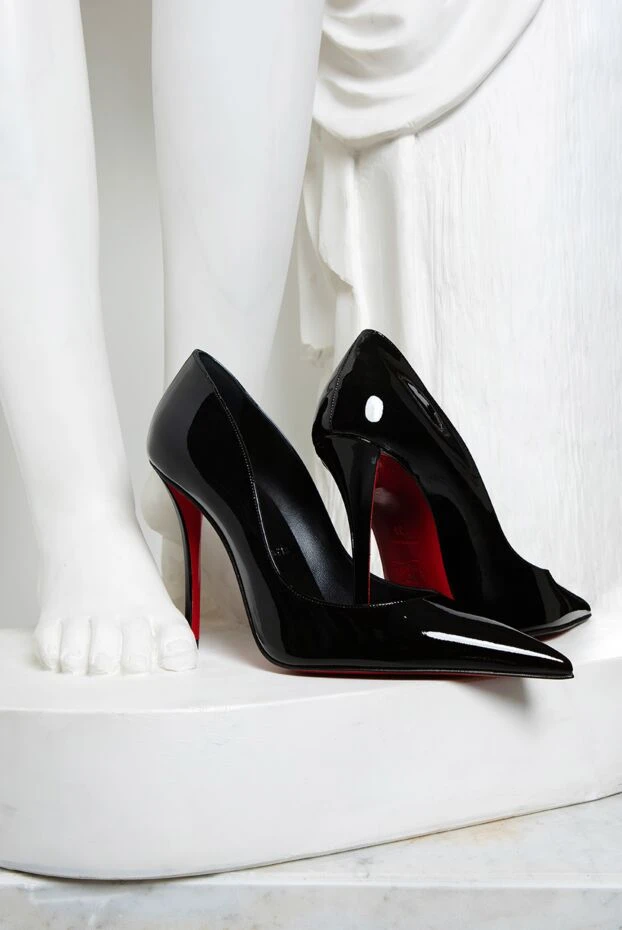 Christian Louboutin miss z black patent calfskin stiletto heels 190859 - photo 2