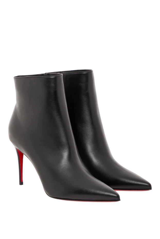 Christian Louboutin жіночі черевики so kate booty з чорної телячої шкіри на тонких підборах 190866 - фото 2