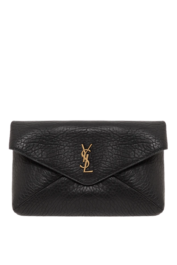 Saint Laurent cassandre large black lambskin envelope clutch 190915 - photo 1