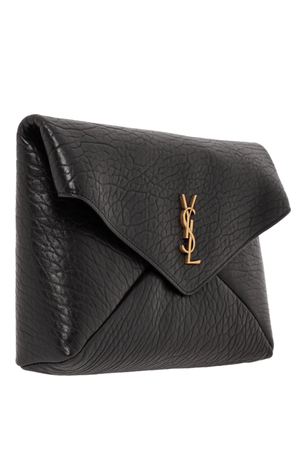 Saint Laurent cassandre large black lambskin envelope clutch 190915 - photo 3