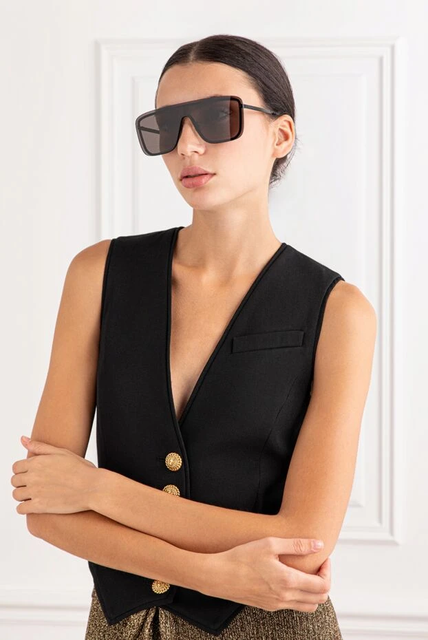 Saint Laurent sunglasses with engraved temples and nylon mono-lens 190927 - photo 2