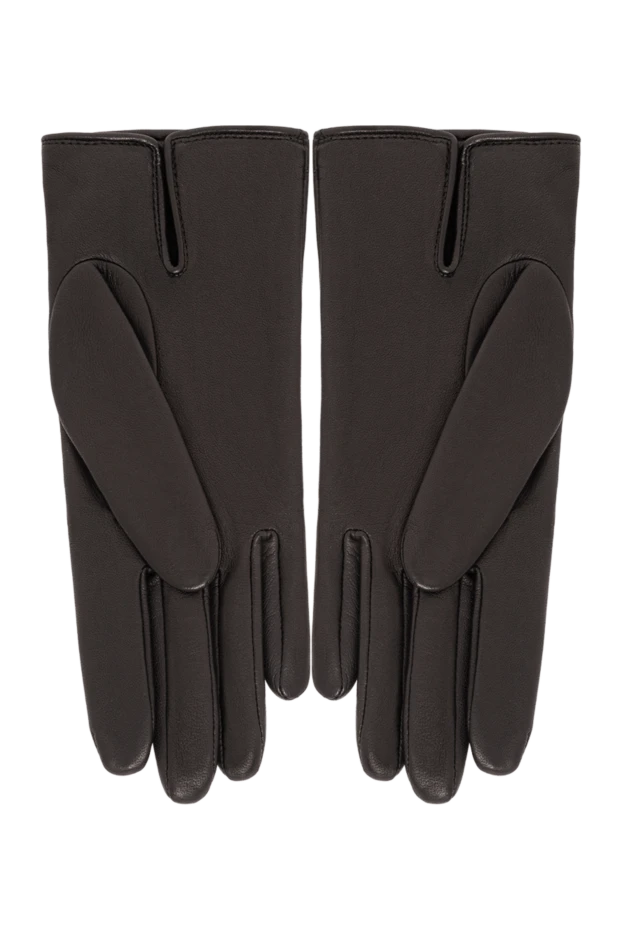 Dior women's black leather gloves with gold studs 190946 - photo 3
